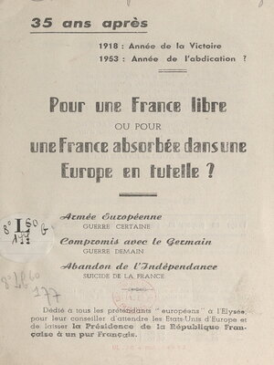 cover image of 35 ans après 1918